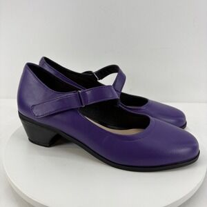 YDN Women's Size 10 Mary Jane  Shoes Purple Low Block‎ Heel Y2K